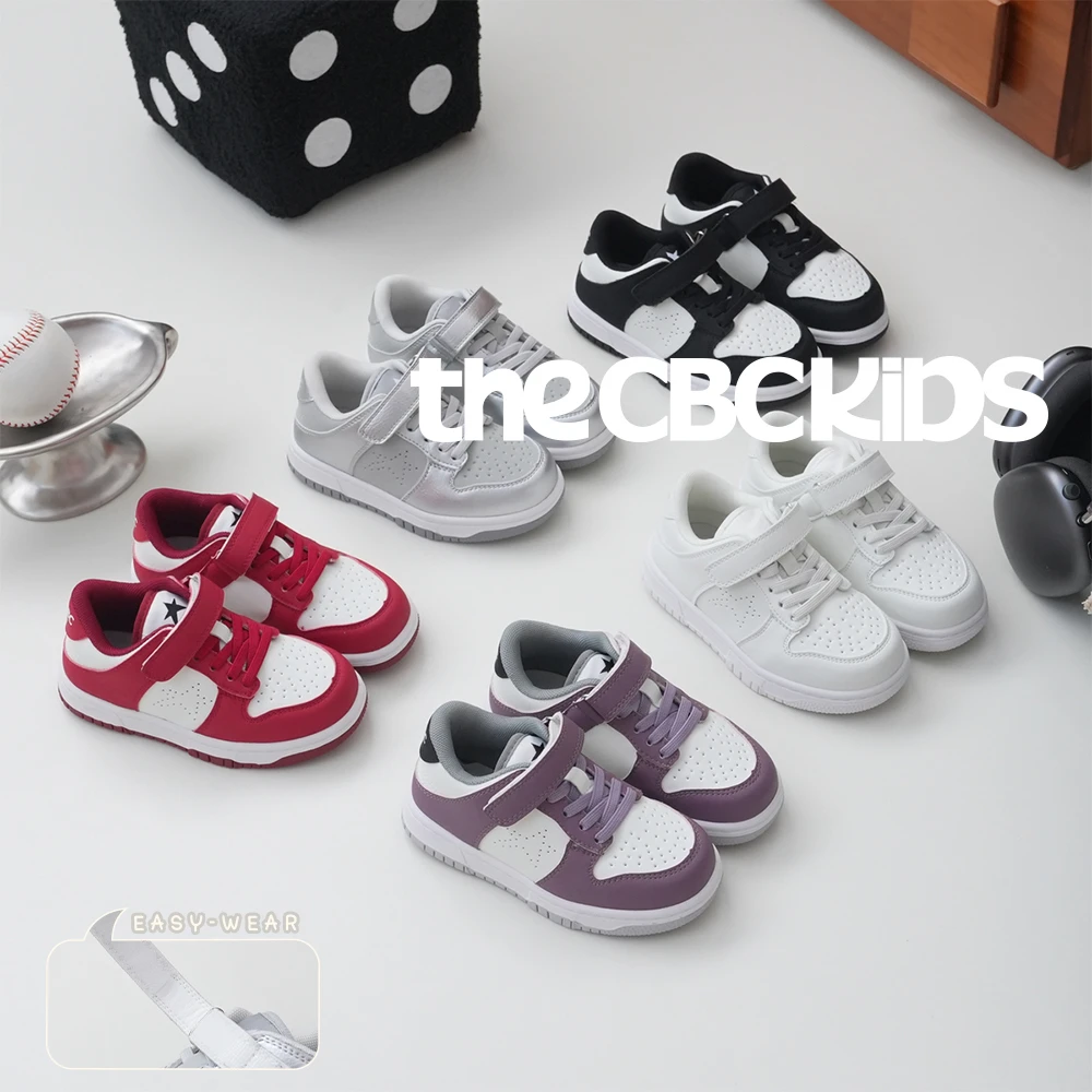 百搭小白鞋儿童透气休闲魔术贴秋季季软底板鞋时尚童鞋 246290