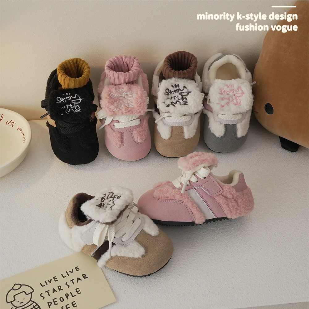 239130软底儿童休闲运动鞋舒适加绒冬季保暖时尚童鞋
