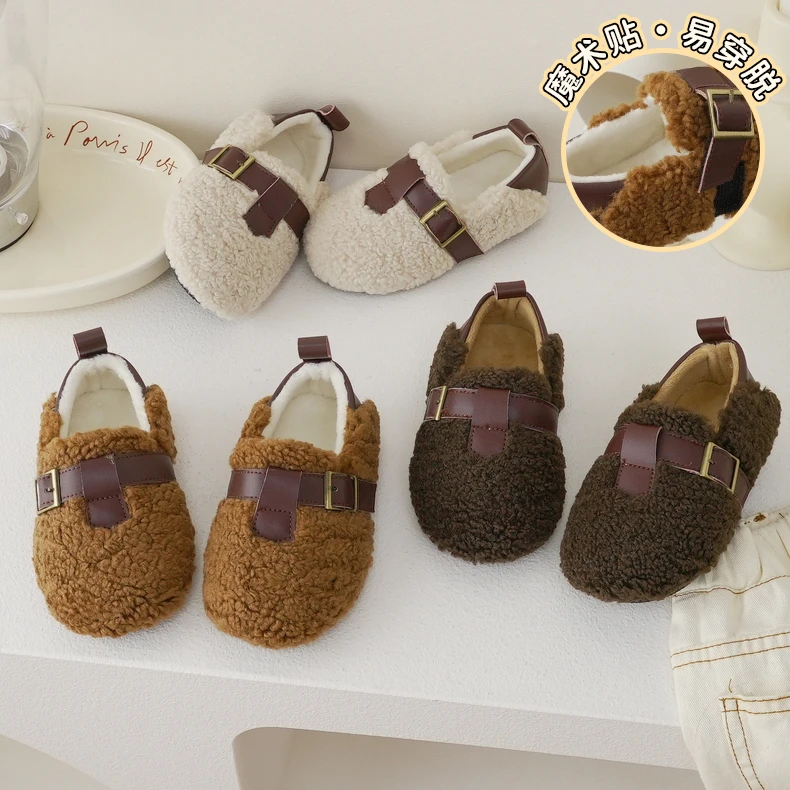 239032软底儿童休闲奶奶鞋包头春秋季公主风淑女童鞋