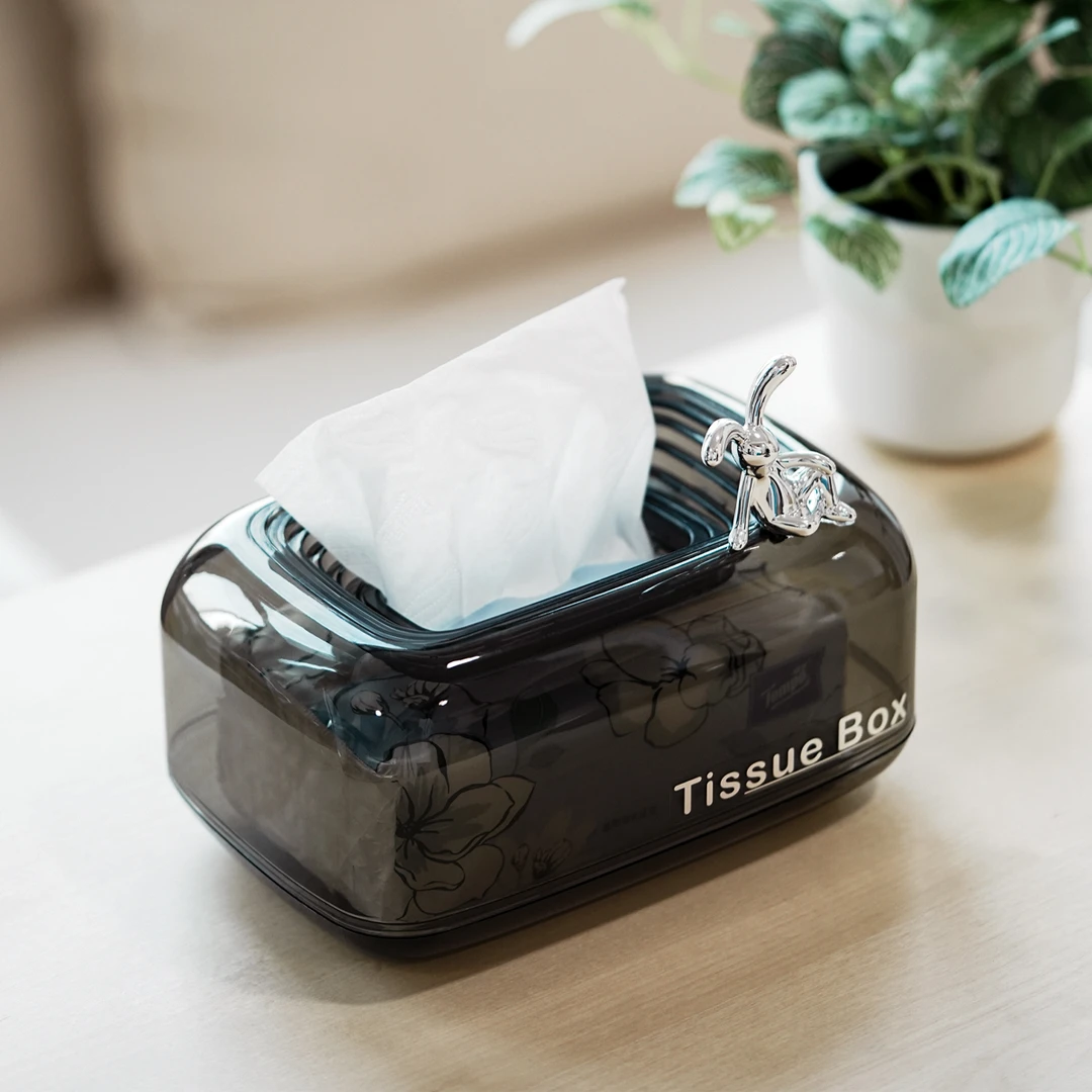 桌面抽纸盒一抽到底纸抽盒轻奢餐风桌纸巾盒自动下沉式纸巾收纳盒