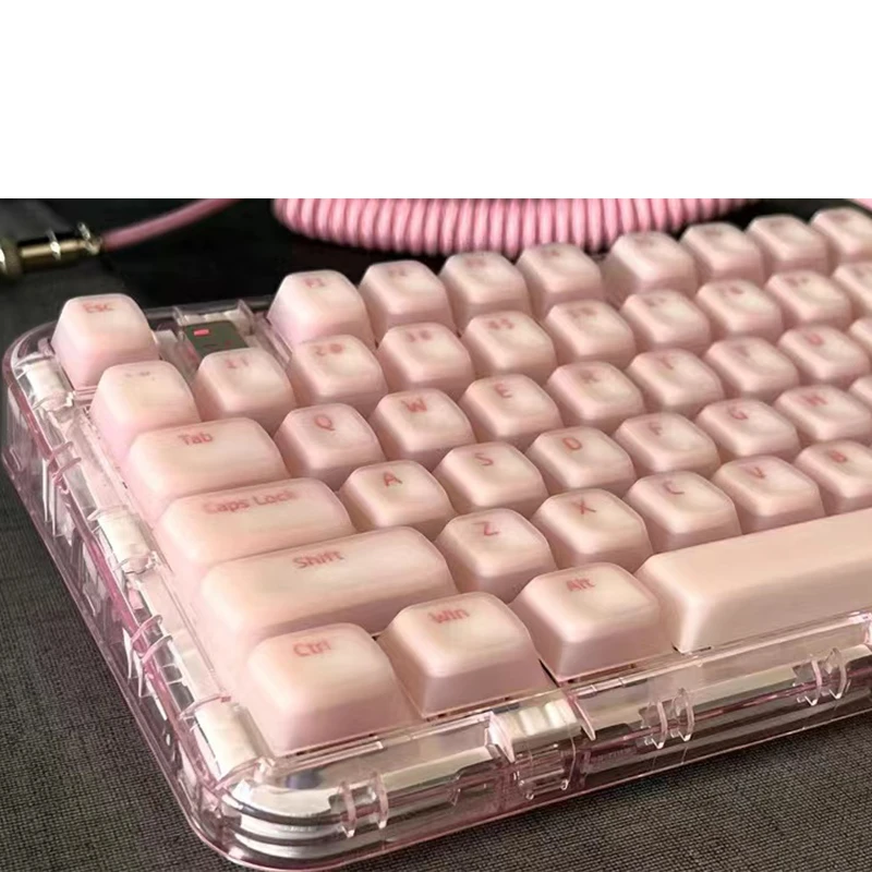 透光狼派CIY Nogi喏叽硅胶键帽软少女粉多巴胺配色原厂PBT键帽