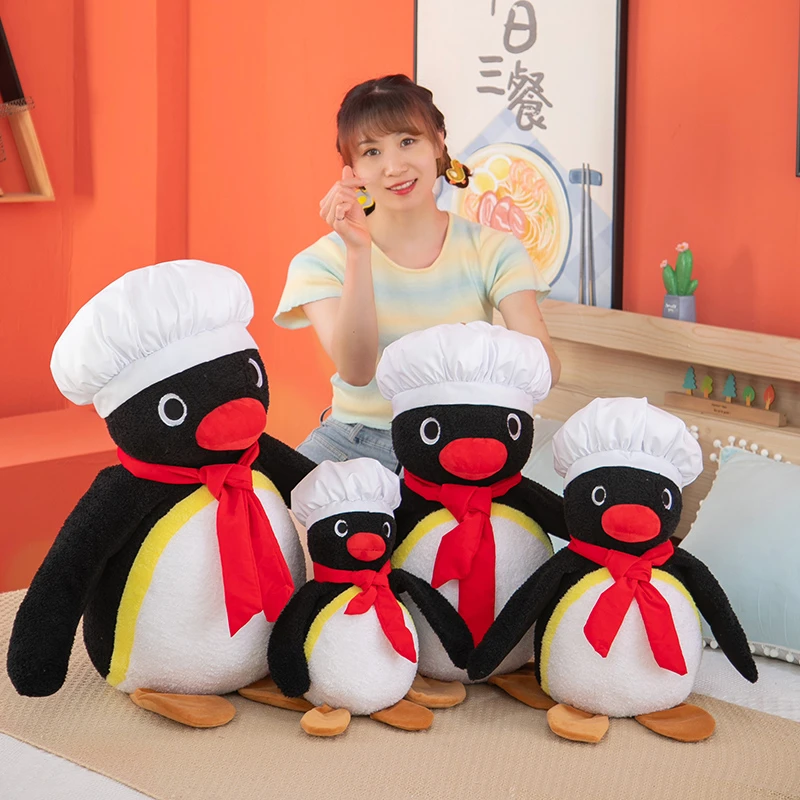 大厨Pingu企鹅玩偶毛绒玩具公仔可爱企鹅家族女孩生日礼物送女生