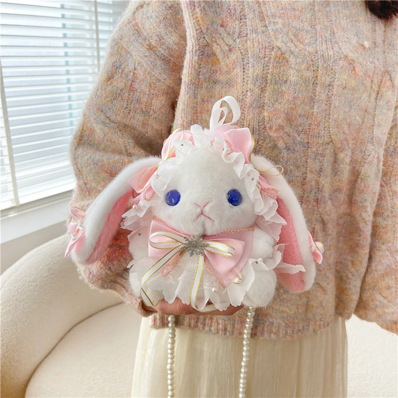 可爱洛丽塔兔子毛绒玩偶包日系少女心卡通lolita单肩斜挎包送女友