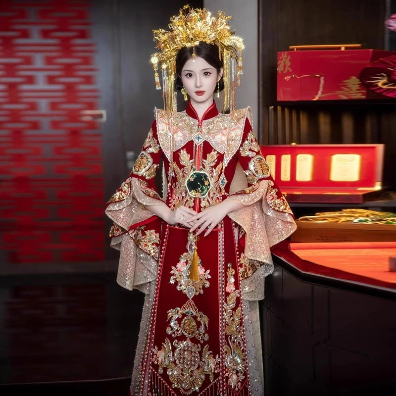 大码胖mm秀禾服新娘2025新款敬酒服高端嫁衣出阁服中式礼服高级感