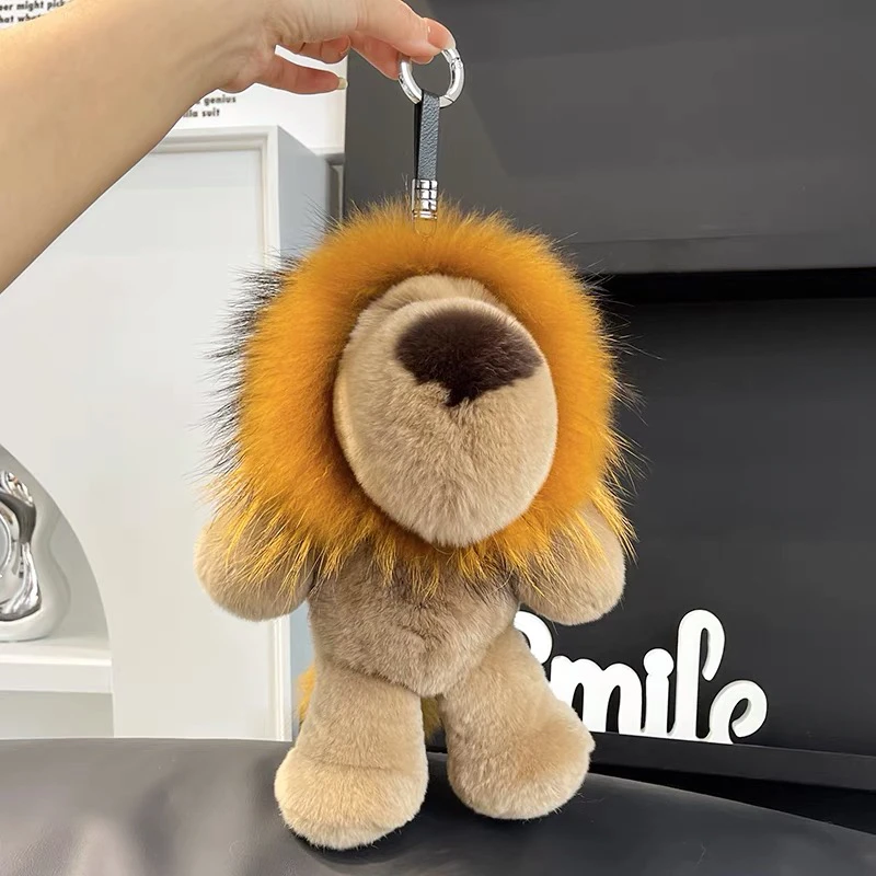 （大群推荐）2025时尚新款大号30公分狮子包包挂件摆件