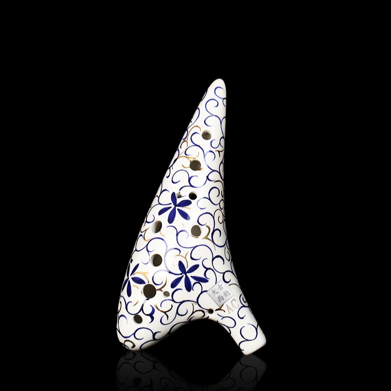 陶笛12孔中音C调AC青花初学演奏考级儿童小学生成人专业十二陶笛