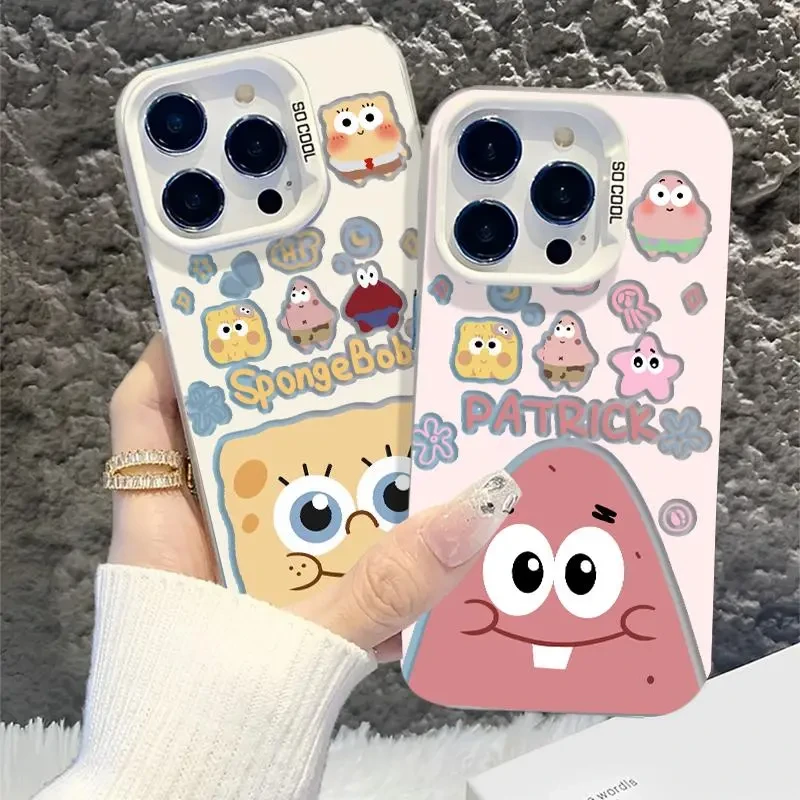 海绵宝宝适用iphone15苹果14/13promax华为vivo小米轻薄手机壳女