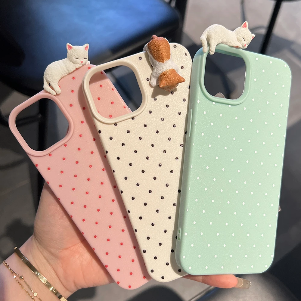 立体趴趴猫适用苹果16/iPhone15/13promax小米vivo华为oppo手机壳