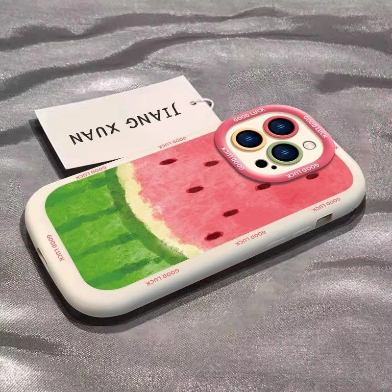 手绘西瓜适用iphone15苹果14/13promax华为vivo小米耐摔手机壳女