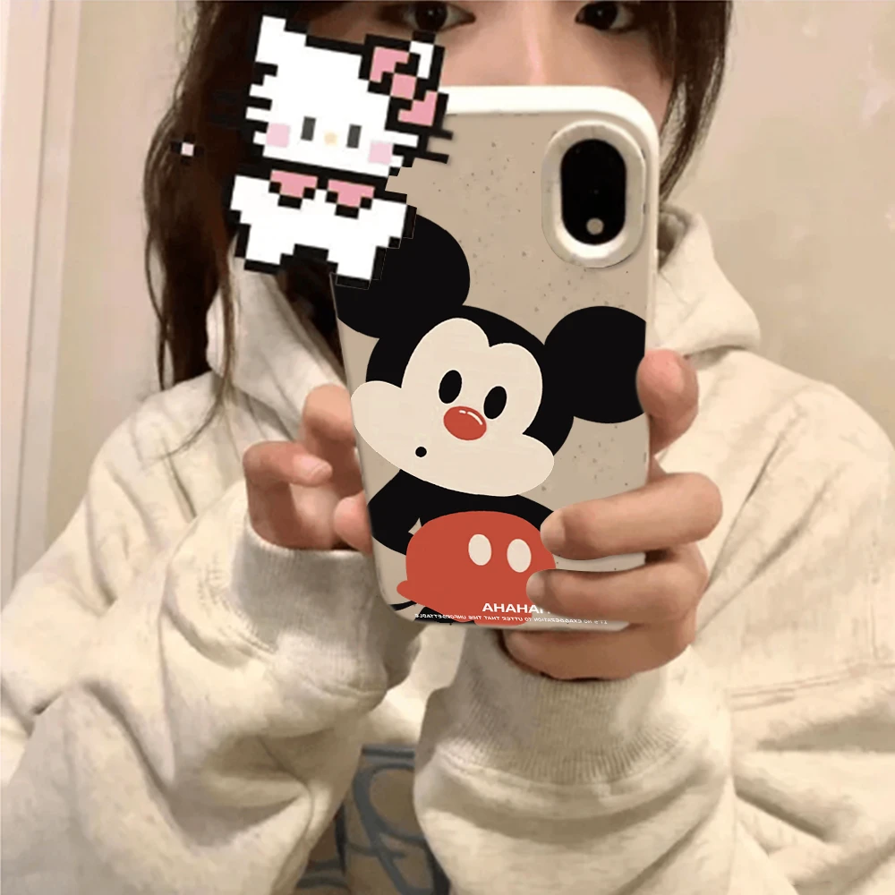 米奇适用华为mate60苹果oppo小米15/14/13promax防摔vivo手机壳女