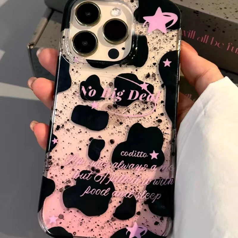 黑白适用华为mate60苹果oppo小米15/14/13promax防摔vivo手机壳女