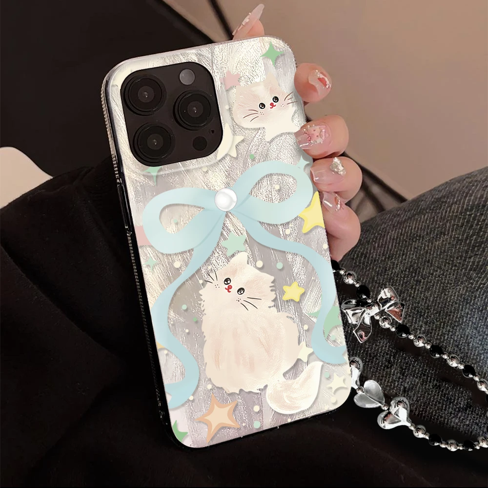 小猫适用华为mate60苹果oppo小米15/14/13promax防摔vivo手机壳女