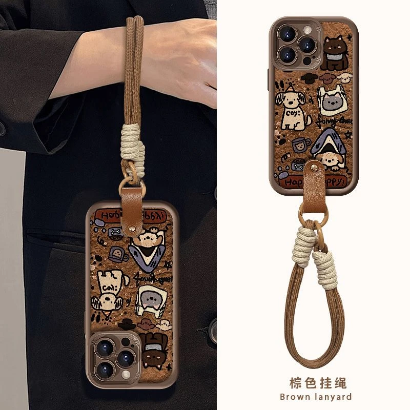 小狗适用华为mate60苹果oppo小米15/14/13promax防摔vivo手机壳女