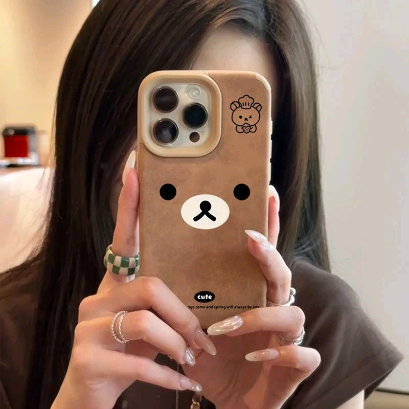 小熊适用华为mate60苹果oppo小米15/14/13promax防摔vivo手机壳女