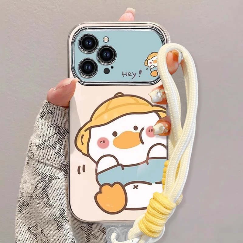 小鸭适用华为mate60苹果oppo小米15/14/13promax防摔vivo手机壳女