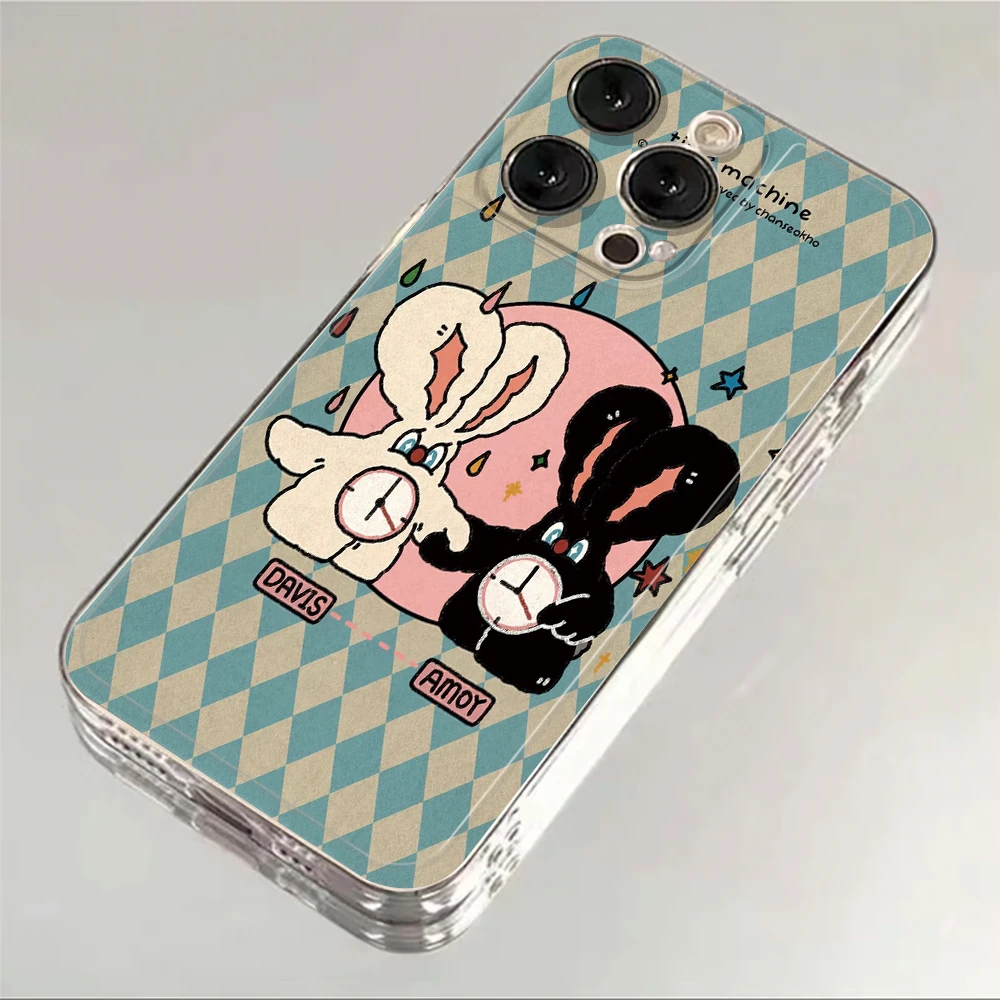 闹钟兔适用华为mate60苹果oppo小米15/14/13promax防摔vivo手机壳