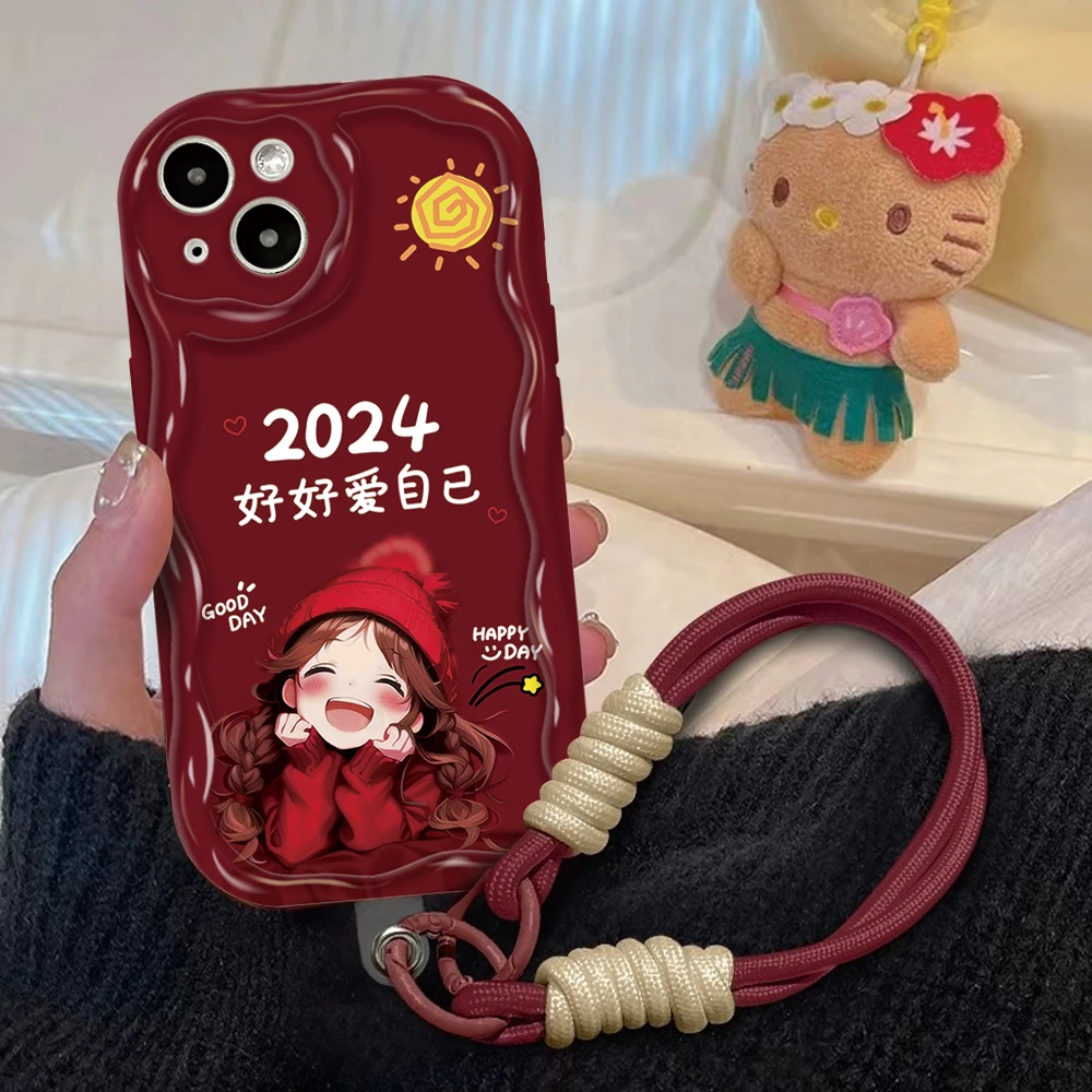 适用苹果15iphone14/13promax/华为OPPO/VIVO/小米手机壳幸运女孩