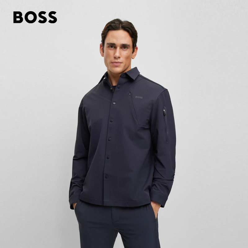 BOSS博斯男士新款防泼水面料时尚宽松弹力外套50493597