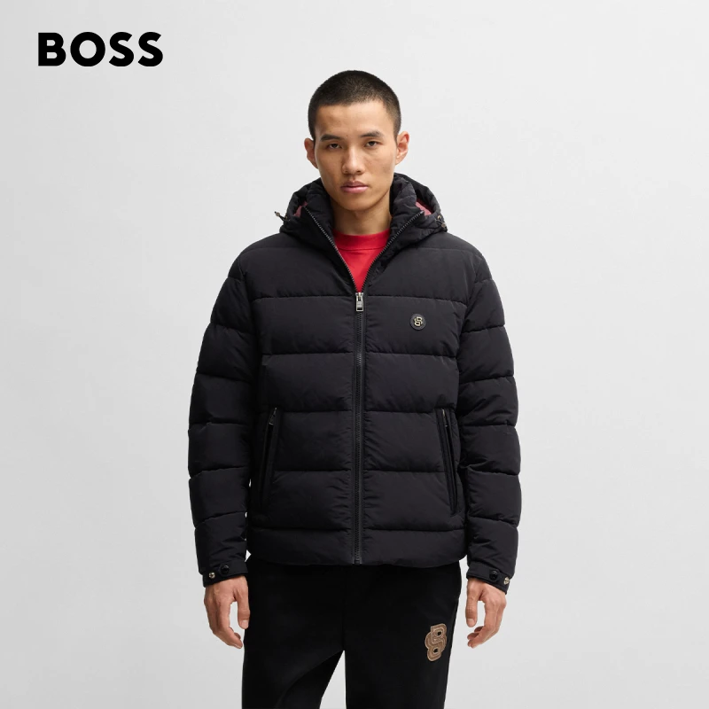 【封神联名】BOSS博斯男25年春季新款双B交织字母棉服夹克50534440