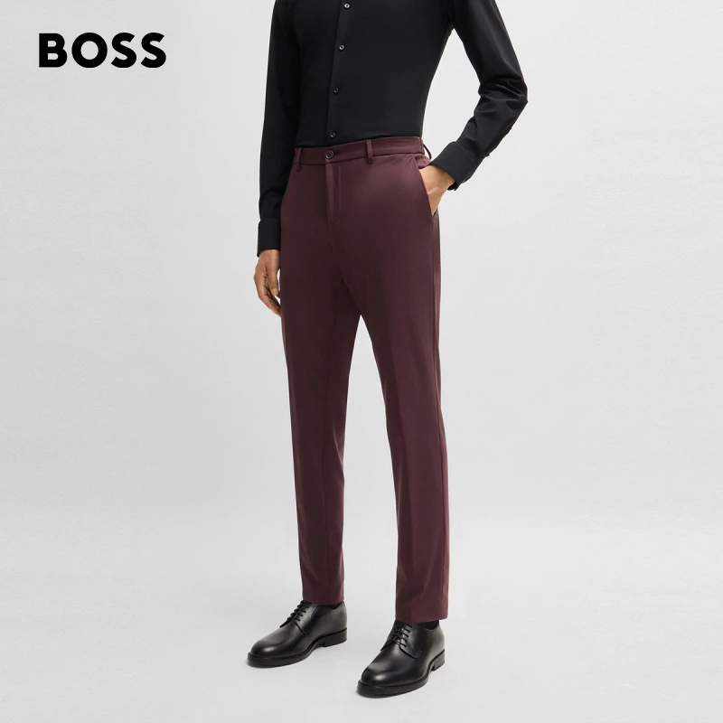 BOSS博斯男士24秋季新款Performance弹力经典修身长裤50521600