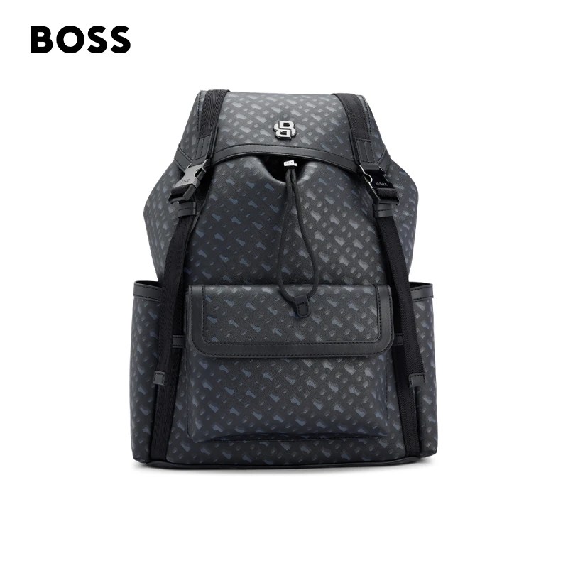 BOSS博斯男士双B交织字母经典图案双肩背包50523473