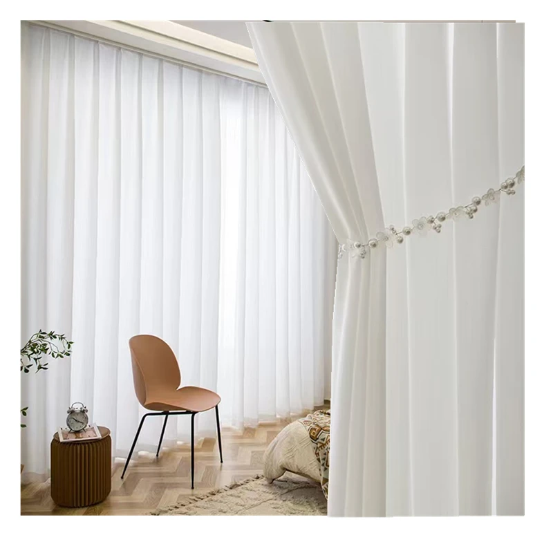 2.8米高 幻影纱 客厅阳台卧室窗纱 半遮光窗帘窗纱 窗帘