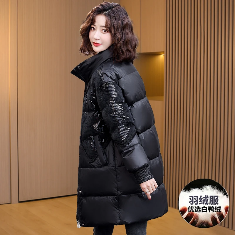 九江平湖羽绒服女款2025年新款秋冬季时尚洋气爆款中长款流行外套