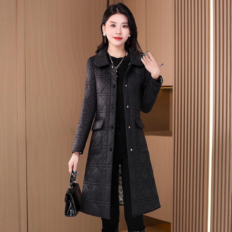 2025新款九江晋江气质棉服外套女秋冬爆时尚小个妈妈双面棉衣风衣