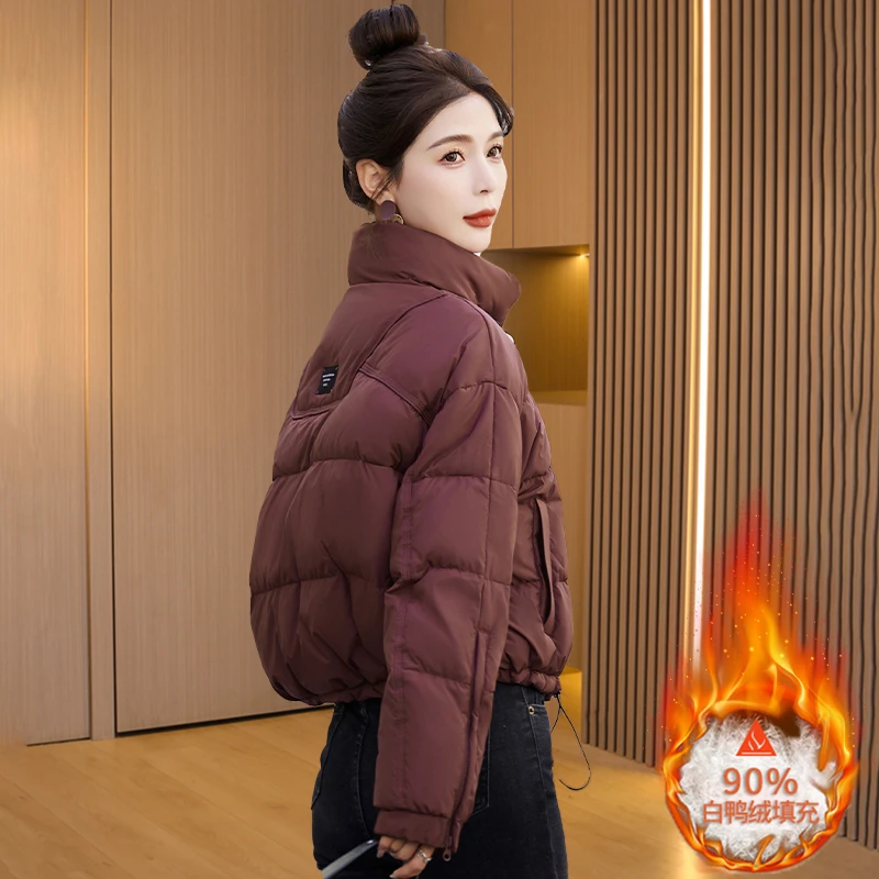 减龄短款羽绒服女秋冬季2025新时尚洋气设计感肯豆风面包服小个子