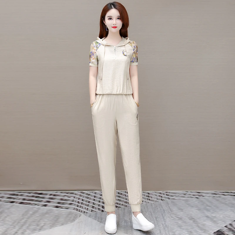 小个子休闲运动套装春夏2025时尚洋气时髦减龄品牌高端精致两件套