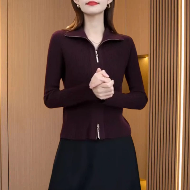 卡雁开衫衫针织女2025新款秋冬义乌保暖打底衫内搭可外穿大朗毛衣