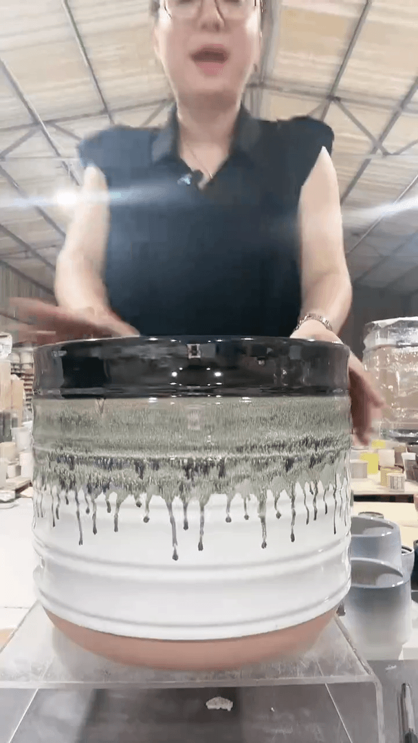 【闪购商品】红陶20CM（含）-50CM（不含）陶瓷花盆默认打孔30-25