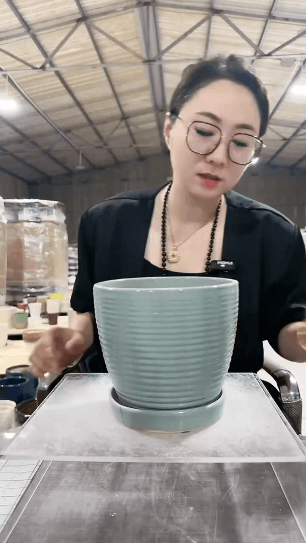 【闪购商品】陶瓷20CM（含）-50CM（不含）陶瓷花盆默认打孔16-15