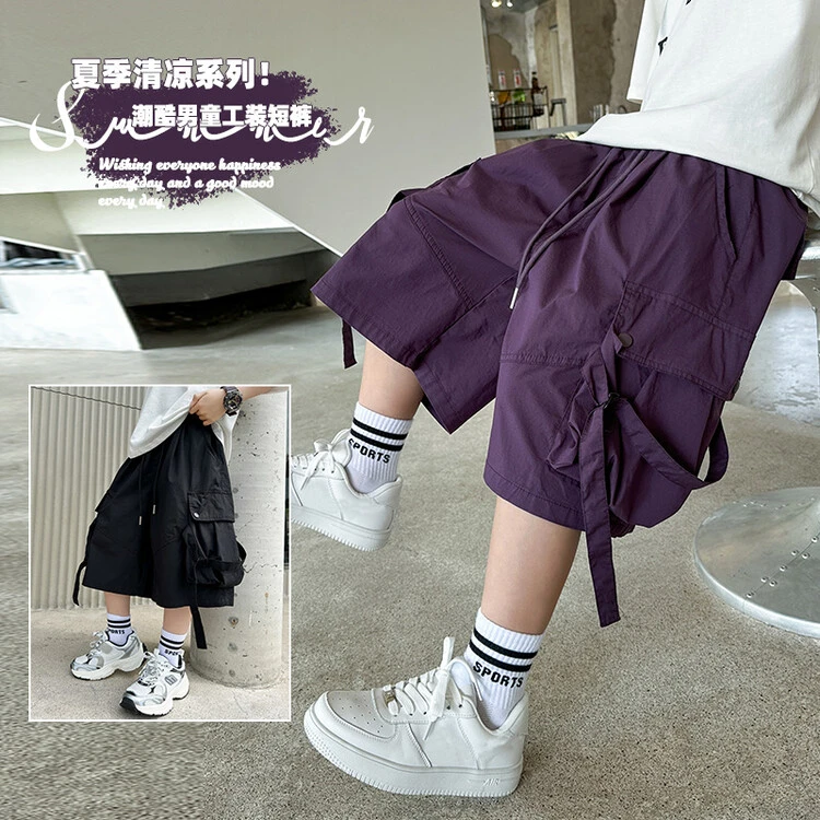 男童短裤夏季2024新款大童薄款五分裤子工装休闲裤夏装潮3082