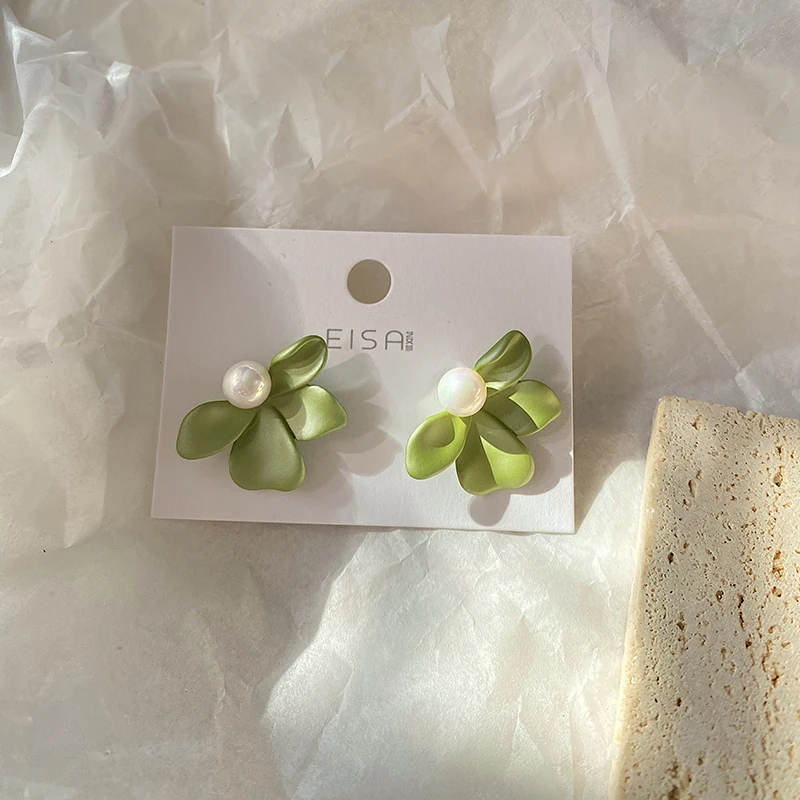 铜合金耳饰 【幸运之花】复古花朵花瓣小众设计感超仙高级感耳环