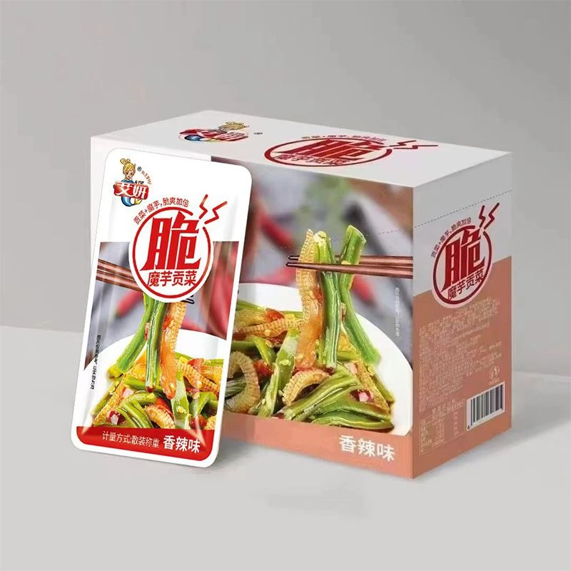 魔芋脆笋贡菜宿舍即食经典零食酸辣香辣混合味下饭菜网红小吃食物