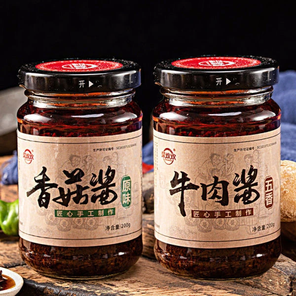 牛肉酱香菇酱下饭下菜调味酱多种口味拌面火锅蘸料瓶装辣椒酱新鲜