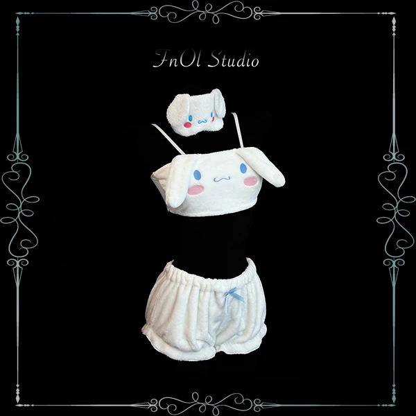 「清仓福利 不退不换」绵绵奶糖 软萌二次元吊带少女睡衣白色家居服