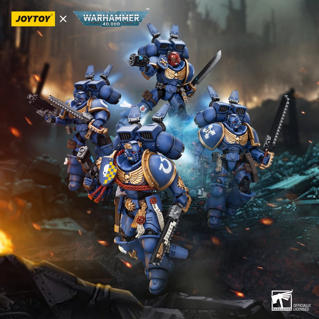 JOYTOY/暗源战锤极限战士 跳跃背包小队1:18可动模玩人偶