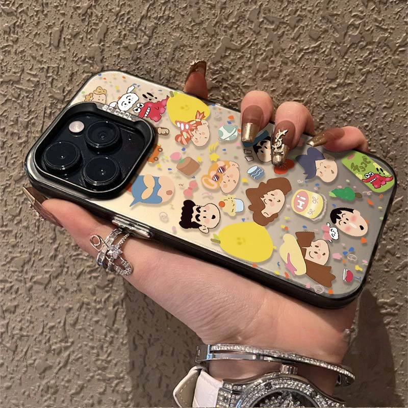 小新一家金属按键苹果15手机壳iPhone14promax/13/12高级软11卡通