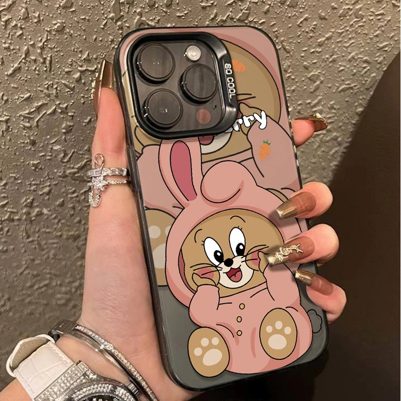 小杰瑞鼠iPhone15手机壳苹果13promax透明保护壳14/12/11防摔XS软