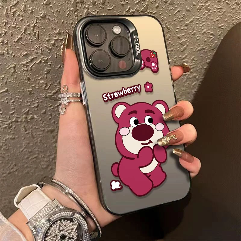 期待小熊金属按键苹果15手机壳iPhone14promax/13/12高级感软防摔