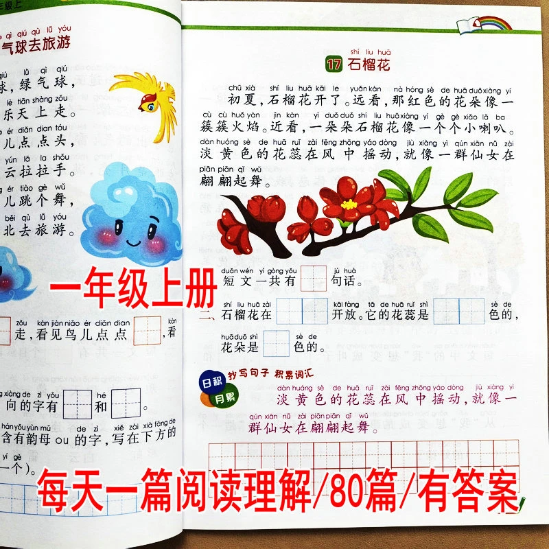 一年级上册阅读理解专项训练人教部编版阅读理解强化训练每日一练