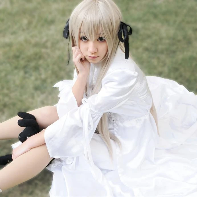 缘之空春日野穹穹妹cos服白色日常少女连衣裙cosplay女装长款萝莉