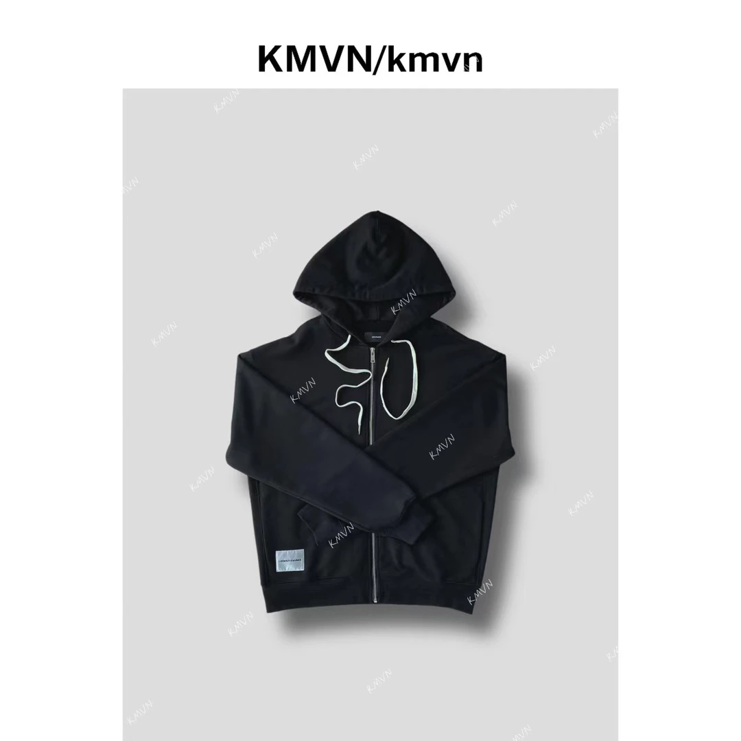 kmvn/kmvn【墨池】2025秋冬季新款时尚百搭宽松 纯色连帽拉链外套