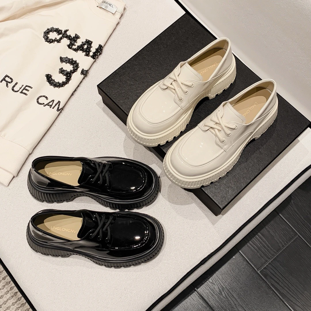 【聚新汇】88661-139厚底真皮百搭气质休闲通勤韩系乐福鞋乐福鞋WJ