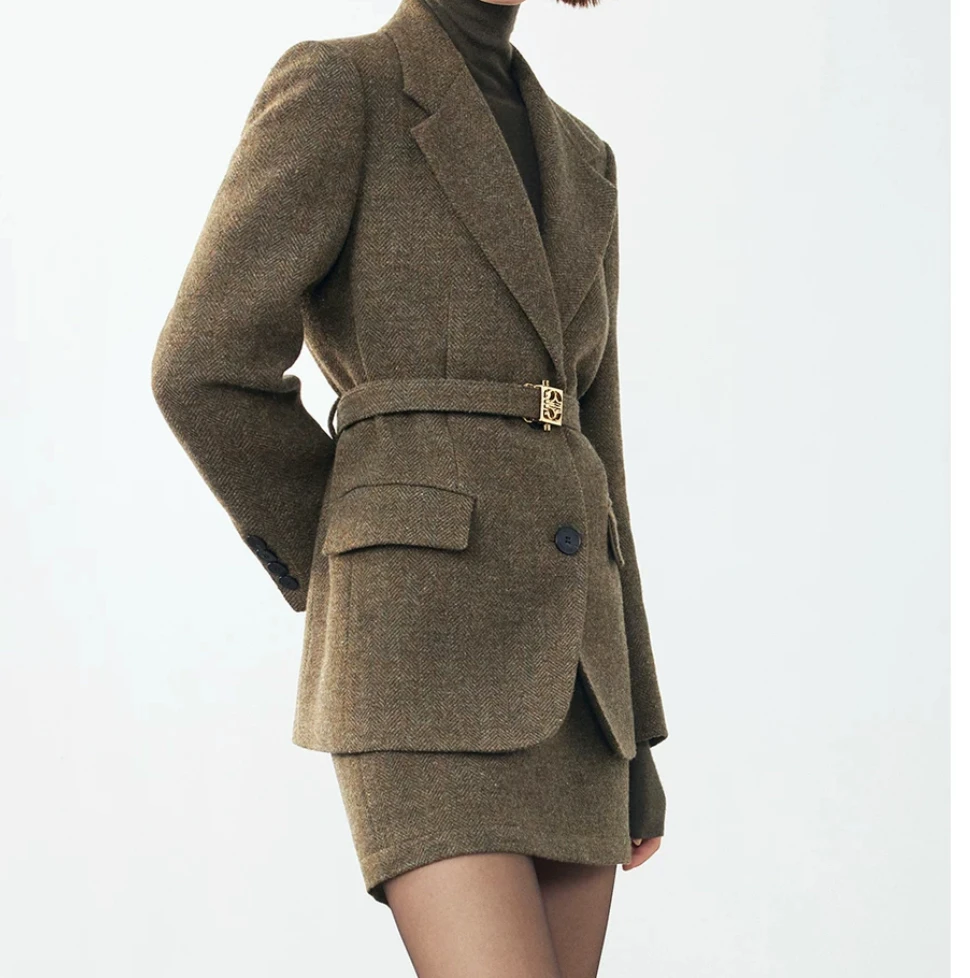 【181】【孤品】时尚气质百搭西装设计师轻奢（无需备注）休闲拼接