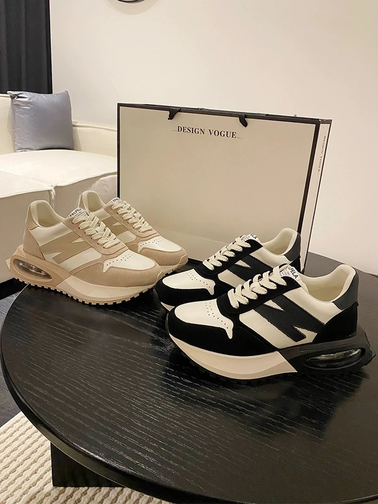 【聚新汇】3055-5经典百搭高级气垫松糕老爹鞋春季