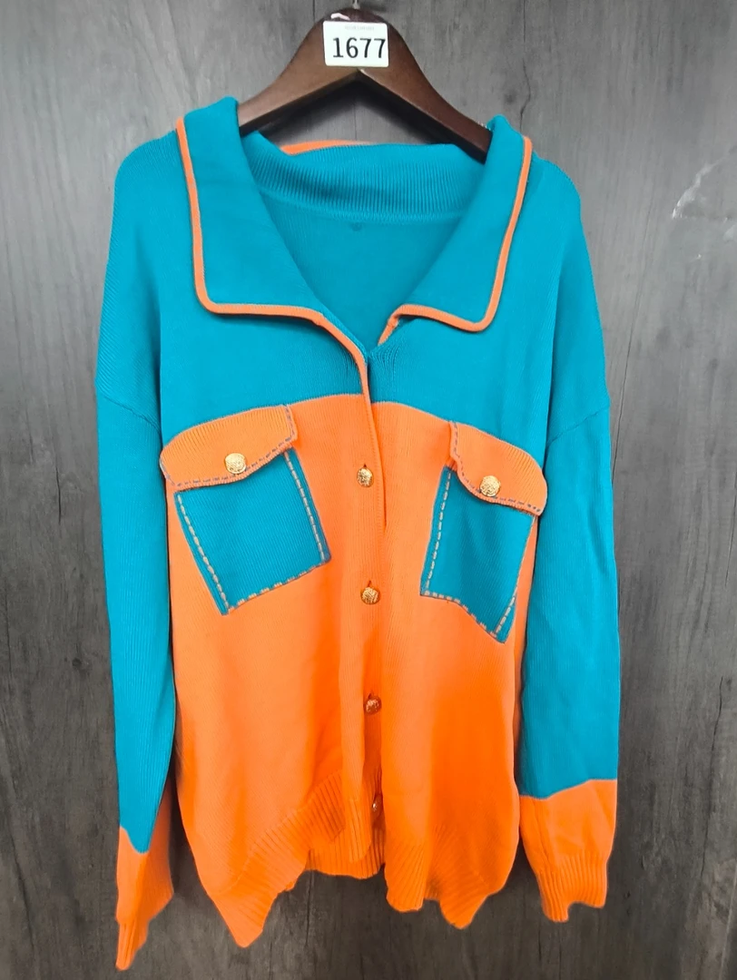 【聚新汇】1677条纹羊毛衬衫长袖百搭圆领时尚休闲套头