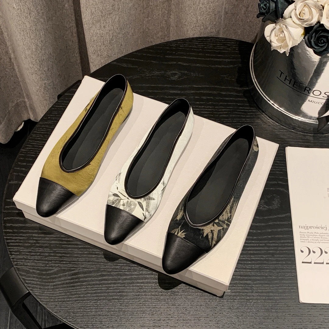 【聚新汇】9911-19秋款新款百搭真皮鞋平底一脚蹬浅口单鞋